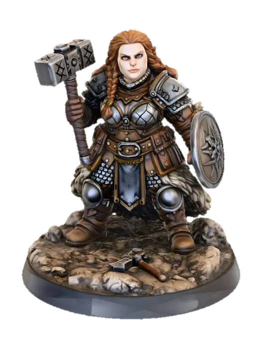 3D model for Dwarf Warrior