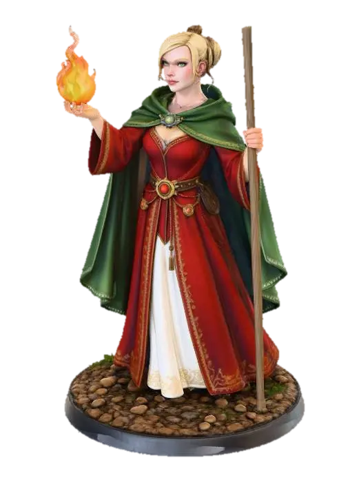 The Enchantress - Ruler 3D model, vytvořený pomocí AI