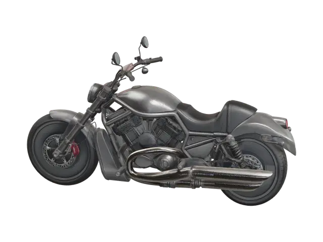 Low-Poly Streetbike - Angular 3D model, vytvořený pomocí AI