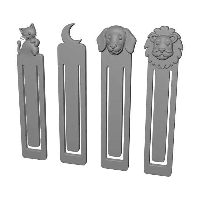 3D model for Animal Friends Bookmarks