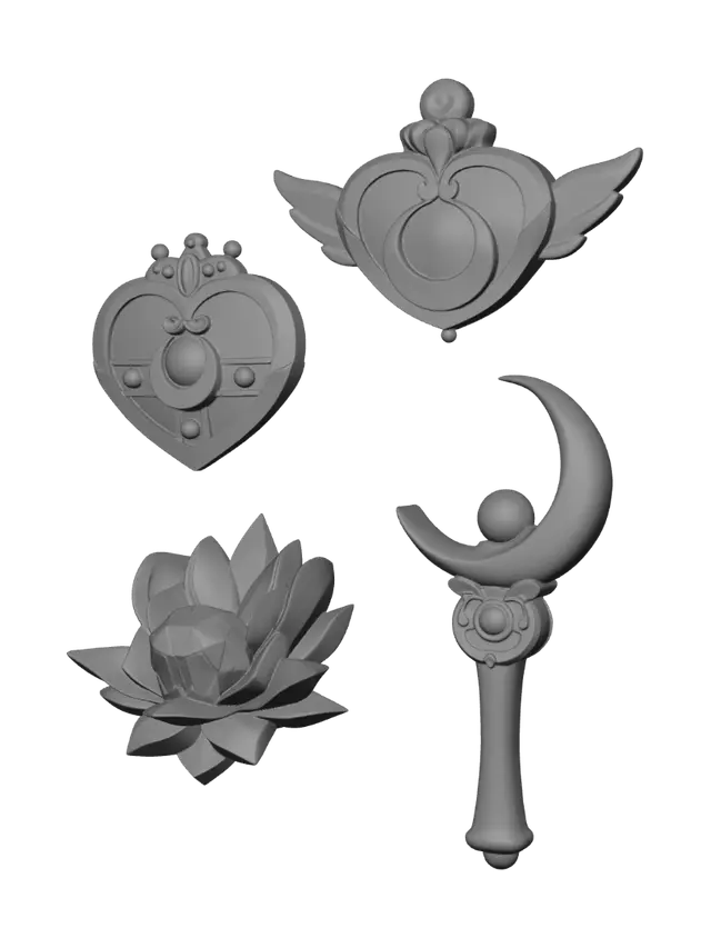 3D model for Celestial Hearts and Moonlit Lotus