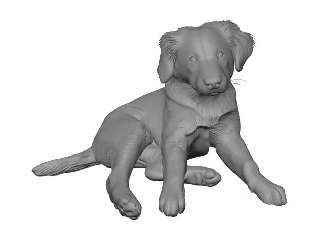 3D model for Couchside Golden Puppy