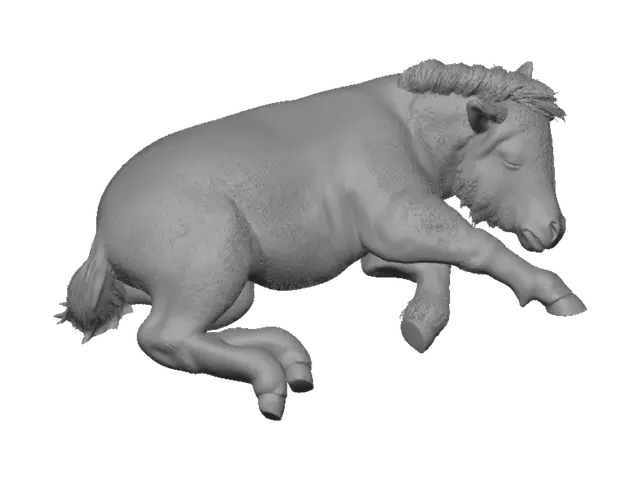 3D model for Sleepy Pony in a Dirt Pen