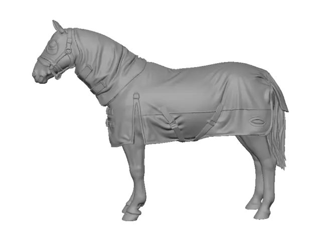 3D model for Resting Black Pony