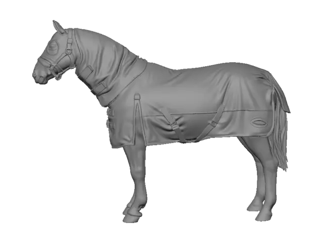 3D model for Resting Black Pony