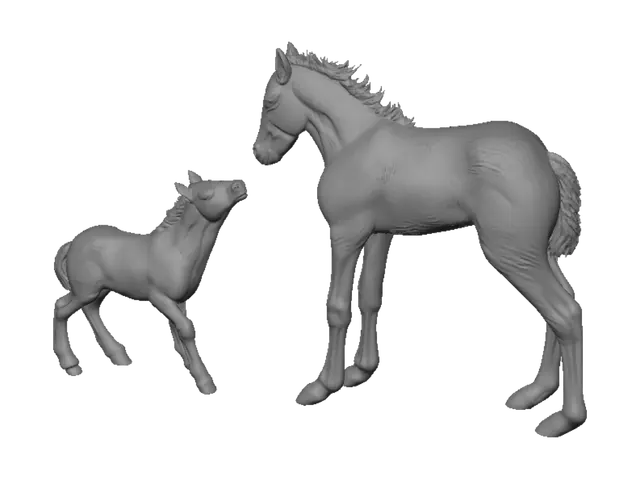 3D model for Puppy and Pony Face to Face