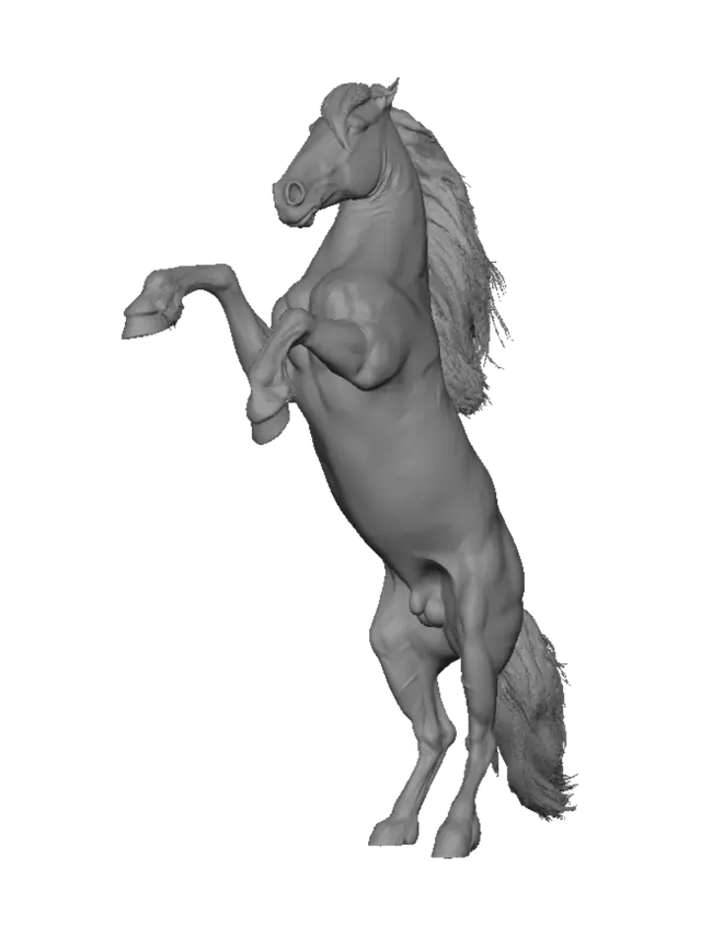 3D model for Dark Stallion at Sunset