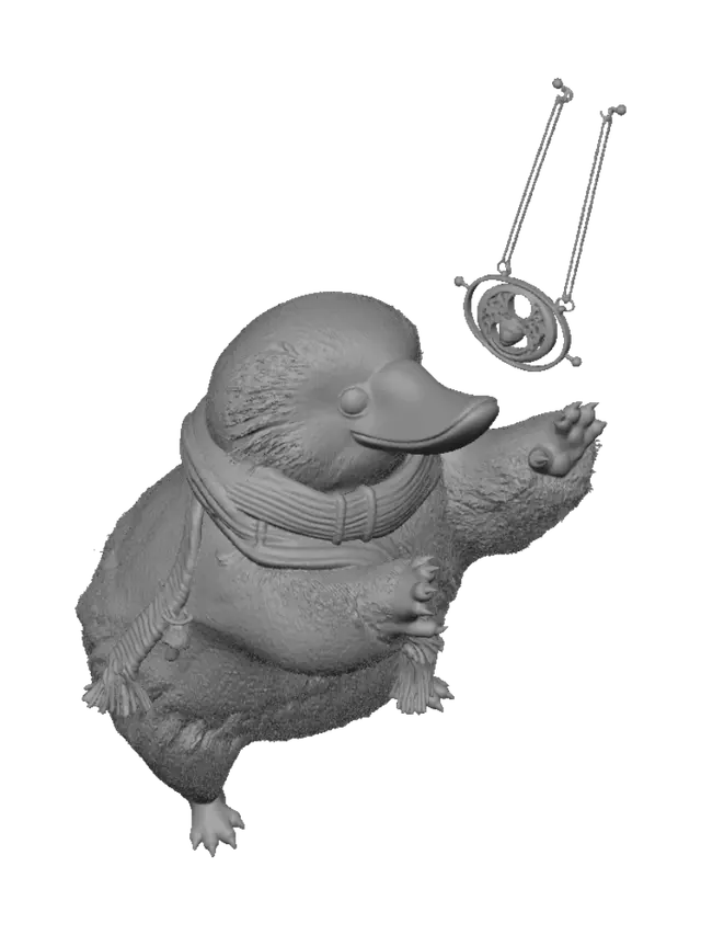 3D model for Curious Penguin and the Pendant