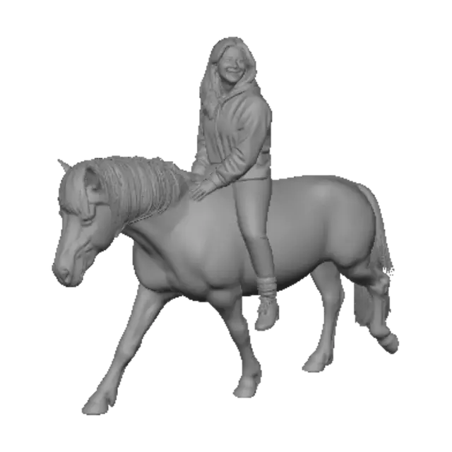 3D model for Riding a Palomino Pony