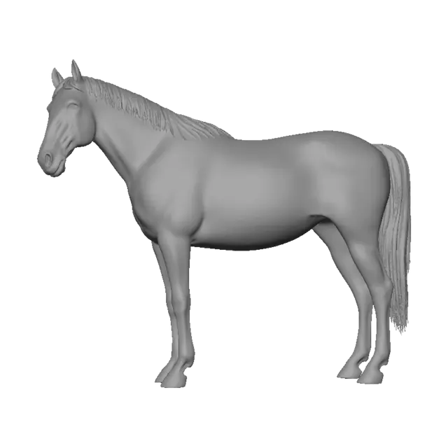 3D model for Chestnut Horse by the Barn