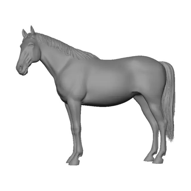 3D model for Chestnut Horse by the Barn