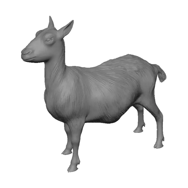 3D model for Patchwork Goat in the Barn