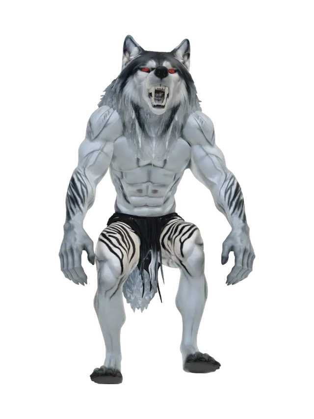 Neon Howl - Wolfart 3D model, vytvořený pomocí AI