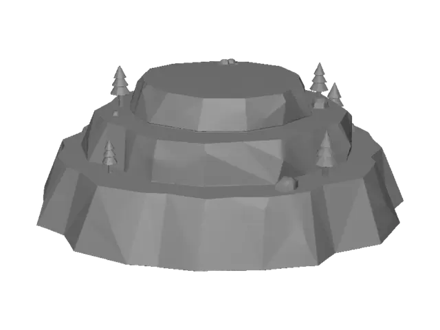 3D model for Three-Tiered Island