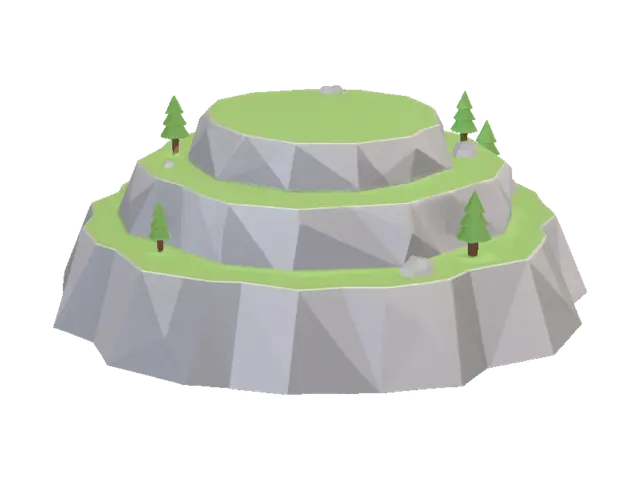 3D model for Three-Tiered Island