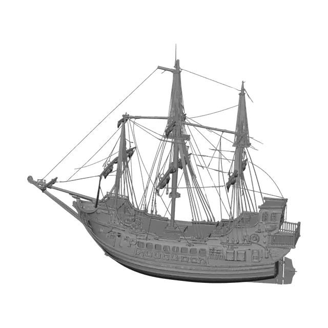 3D model for Weathered Pirate Ship