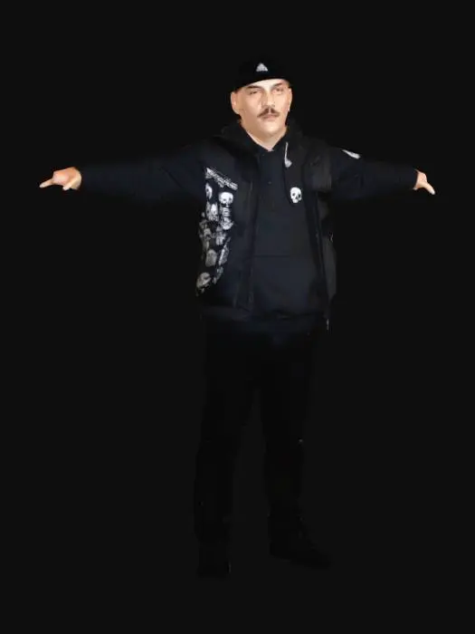 3D model for Noyz Narocs Skull Hoodie Stance