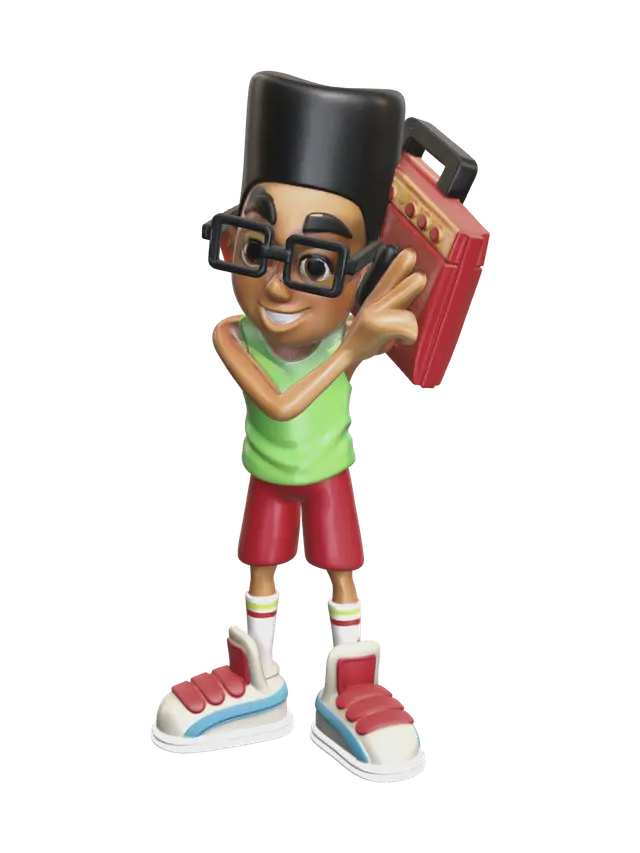 Modern Fresh Subway Surfers 3D model, vytvořený pomocí AI
