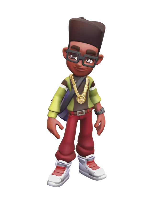 Low-Poly Fresh Subway Surfers 3D model, vytvořený pomocí AI