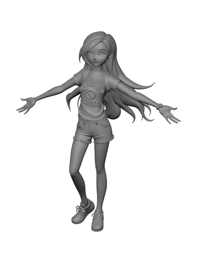 3D model for jessica biel with fish and vinegar breath
