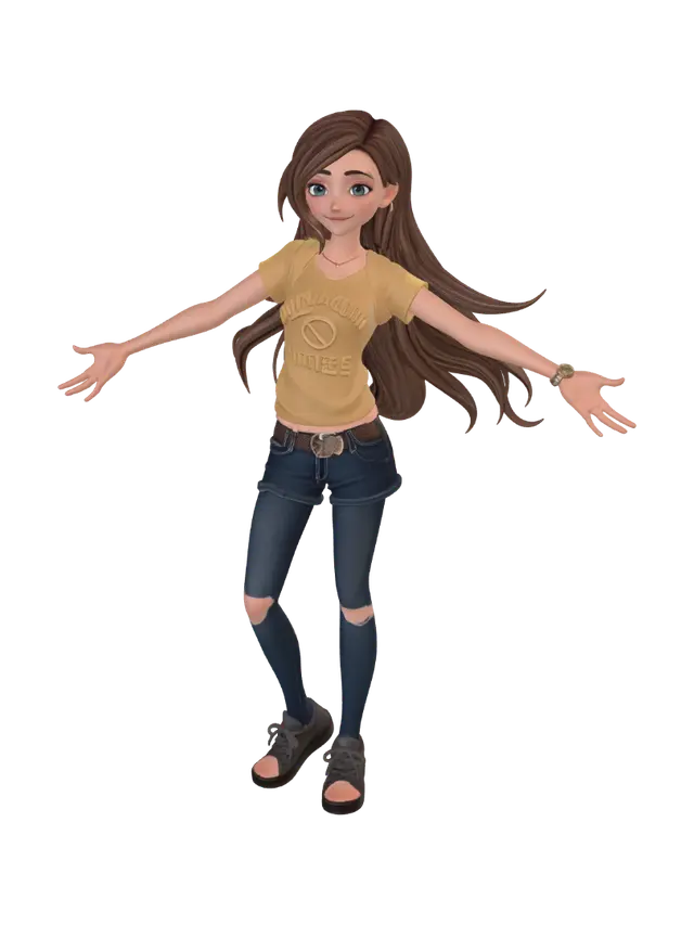 3D model for jessica biel with fish and vinegar breath