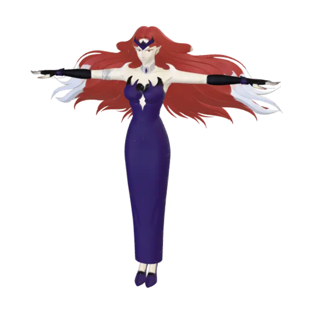 3D model for Crimson Sorceress