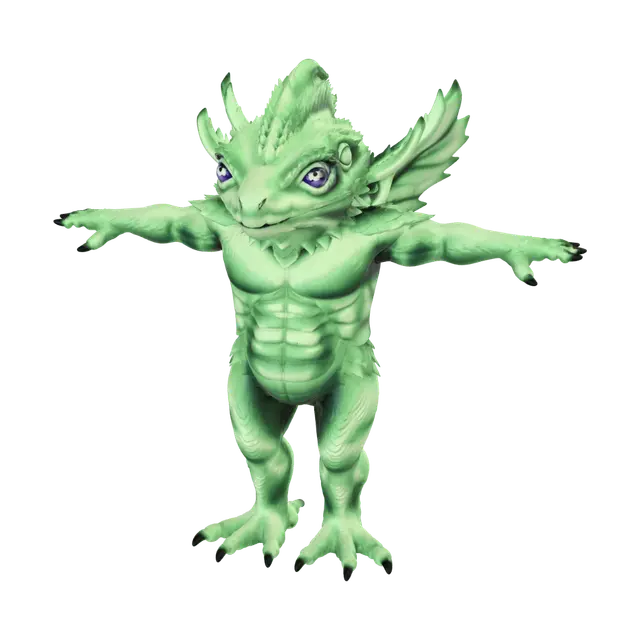 Emerald Croaker 3D model, vytvořený pomocí AI