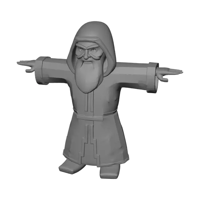 3D model for Green Robed Monk