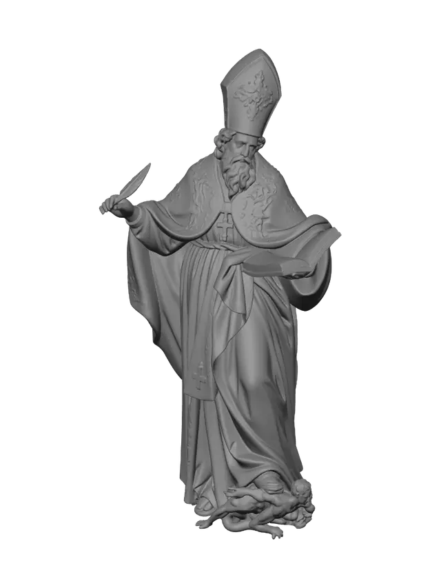 3D model for Bishop with Quill and Book