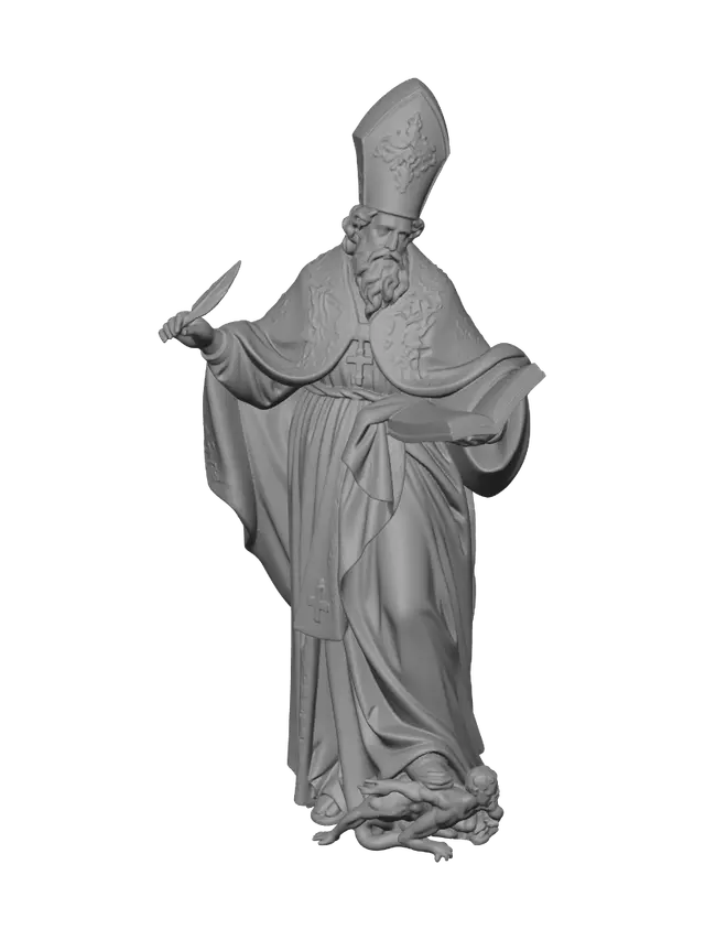 3D model for Bishop with Quill and Book
