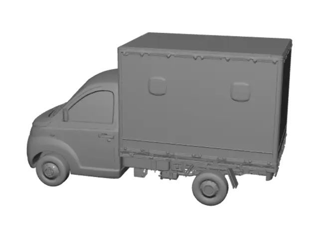 3D model for Toy Delivery Truck on an Office Desk