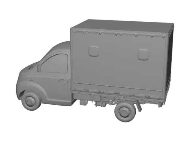3D model for Toy Delivery Truck on an Office Desk