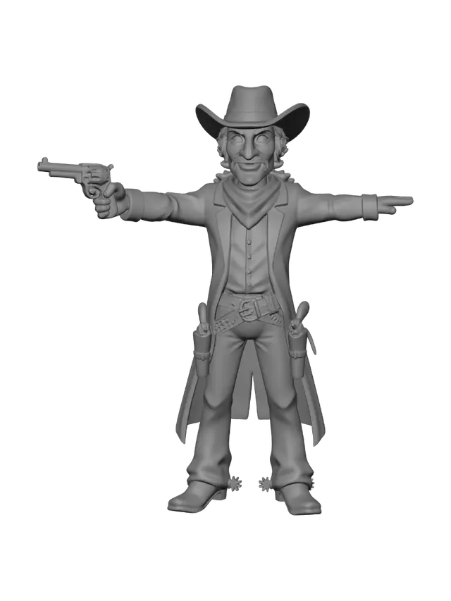 3D model for Red Scarf Gunslinger