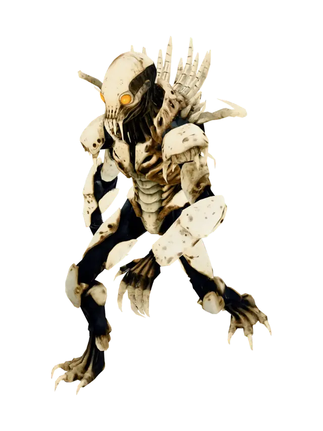 Bonebound Colossus 3D model, vytvořený pomocí AI