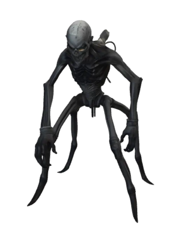 3D model for Silhouette: A four-legged, awkwardly jointed silhouette that immediately stands out from the upright-standing infected.

Visuals: A low-slung, long-limbed worker from the mining/tunnel crews. A hand-drill is fused in place of one hand; his joints are unnaturally bent for crawling through narrow vents, and his skin is soot-black from coal dust.

Lore: The chain harness he wore to be pulled out of cave-ins has grown into his spine. He still drags himself forward using his hands, as if forever tied to something in the dark.

Behavior: Stealthy approach through vents/pipes, ambushes; sudden leap-and-grab attacks.

Audio: Skittering + scraping.

Threat Level: Medium — Catches unprepared players off guard.