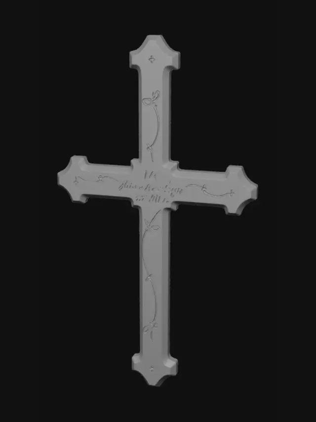 3D model for Best-selling Etsy-style Christian cross wall decor, premium modern farmhouse design, soft rounded edges throughout, elegant flowing silhouette thick raised outer border, deep engraved John 3:16 in beautiful easy-to-read script lettering, subtle layered dimensional effect, luxury handcrafted appearance smooth polished surfaces, timeless Christian home decor, warm and welcoming aesthetic gift-quality design, perfect for weddings, baptisms, confirmations, Easter, Christmas, and housewarming gifts, highly symmetrical, visually balanced, one-piece solid model, optimized for 3D printing, thick durable construction, watertight manifold mesh, minimal overhangs, clean geometry professional productquality sculpt, builtin hidden wall-hanging slot on back attractive from every viewing angle,