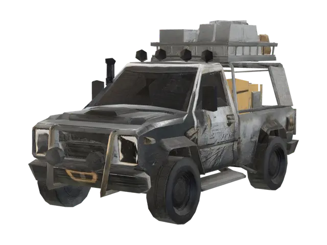 Road Warrior in the Mist - Trucks 3D model, vytvořený pomocí AI