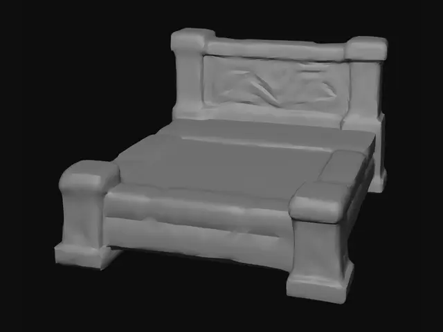 3D model for Runic Stone Platform Bed