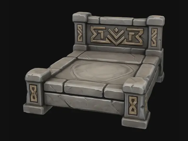 3D model for Runic Stone Platform Bed