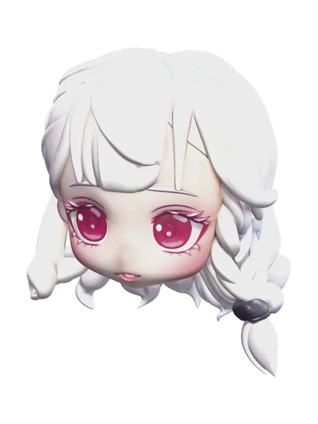 3D model for Weathered Anime Boy Hair