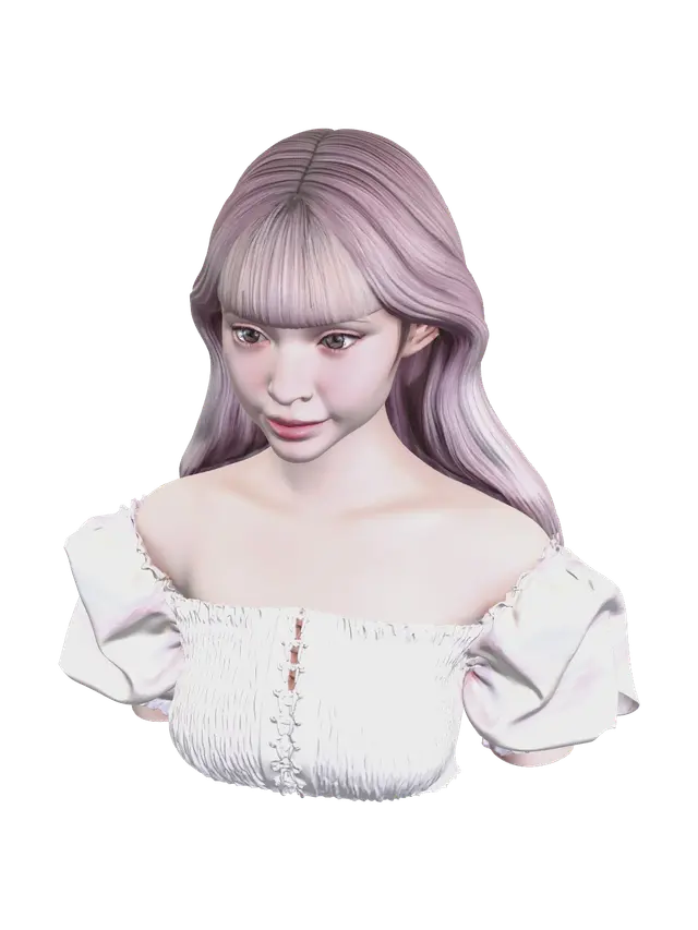 3D model for Anime Boy Hair