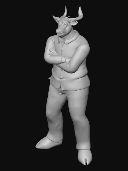 3D model for Blue-Shirted Bull