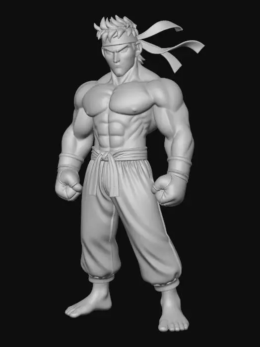 3D model for Red Headband Warrior