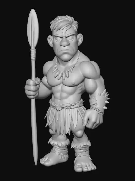3D model for Stone Age Warrior