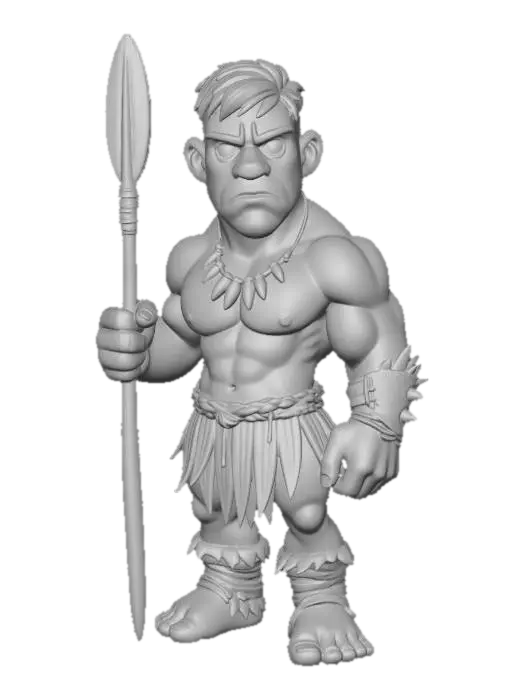 3D model for Stone Age Warrior