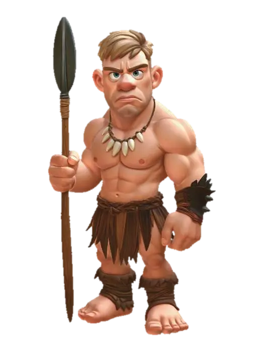 3D model for Stone Age Warrior