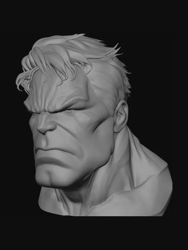 3D model for Hulk Portrait