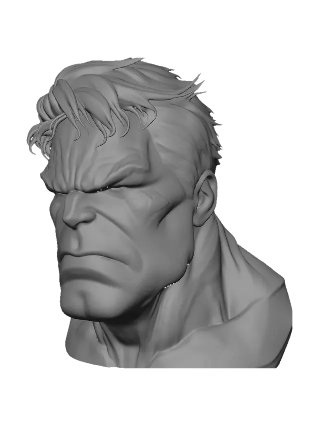 3D model for Hulk Portrait