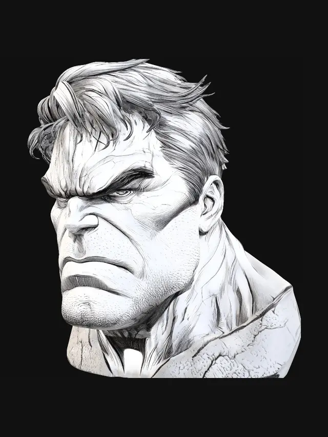 3D model for Hulk Portrait