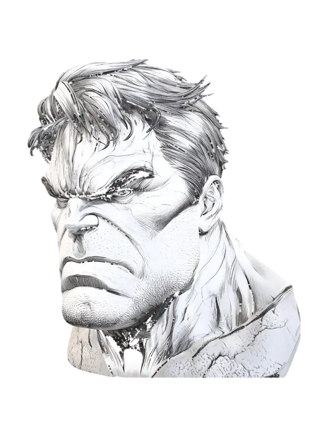 3D model for Hulk Portrait